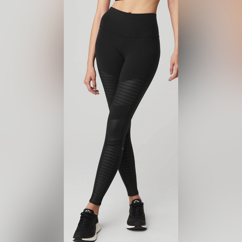 NWT ALO Yoga Grey Moto Leggings
